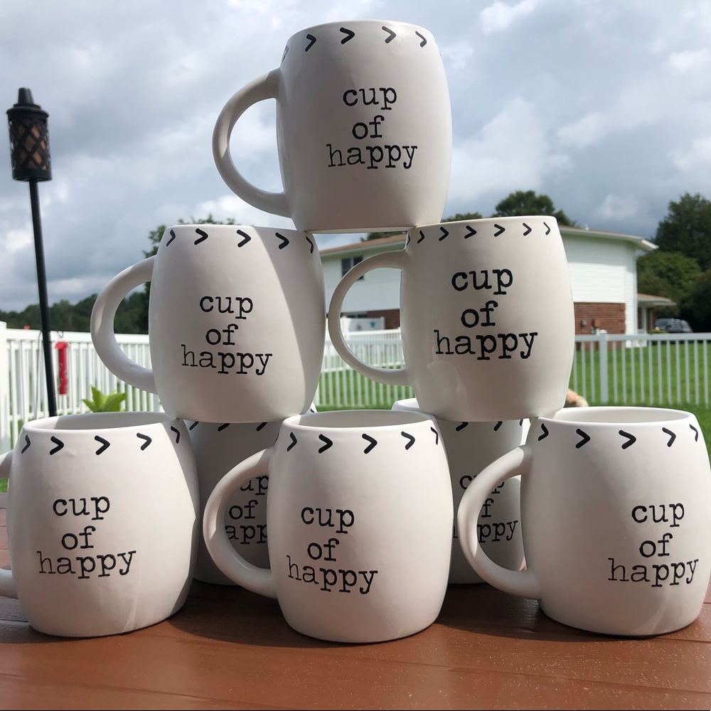 8 “Cup of Happy” mugs